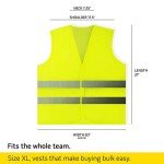 20 Pack Yellow Reflective Safety Vests for All