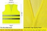 20 Pack Yellow Reflective Safety Vests for All