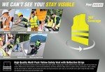 20 Pack Yellow Reflective Safety Vests for All