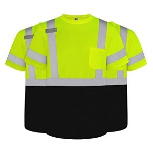 High Visibility Short Sleeve Safety Shirts - 3 Pack