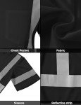 Wantdo Men's Hi-Vis Reflective Safety Shirts, 3-Pack