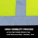 Men's 3-Pack High Visibility Reflective Safety Shirts
