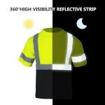 Men's 3-Pack High Visibility Reflective Safety Shirts