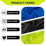 Men's 3-Pack High Visibility Reflective Safety Shirts