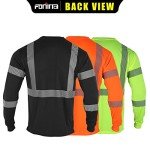 Men's Reflective High Visibility Long Sleeve T-Shirts