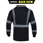Men's Hi-Vis Long Sleeve Reflective Polo Shirt