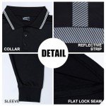 Men's Hi-Vis Long Sleeve Reflective Polo Shirt