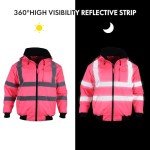 Women's Waterproof High Visibility Reflective Safety Jacket