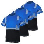 3-Pack High Visibility Reflective Safety T-Shirts
