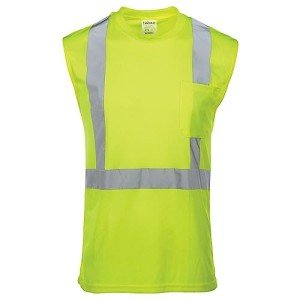 Men's ANSI Class 2 High Visibility Sleeveless T-Shirt
