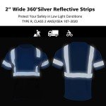 3-Pack High Visibility Reflective Safety T-Shirts