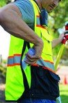 Hi-Vis Surveyors Vest with 10 Pockets - Lime/Black
