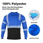 Reflective High Visibility Long Sleeve Safety T-Shirts