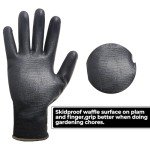 HLDD HANDLANDY PU Coated Safety Work Gloves 12 Pairs