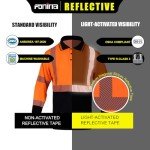 Men's Hi-Vis Reflective Long Sleeve Safety Shirt