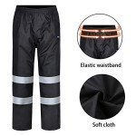 AYKRM Black Small Rain Pants for Outdoor Safety