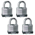 Master Lock Fortress Outdoor Padlock Keyed-Alike, 4 Pack