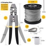 328ft Stainless Steel Wire Rope Crimping Kit