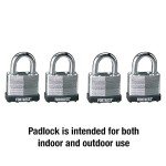 Master Lock Fortress Outdoor Padlock Keyed-Alike, 4 Pack