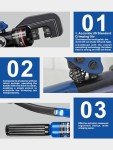 Hydraulic Crimping Tool with 11 Dies and Cutter