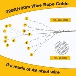 328ft Stainless Steel Wire Rope Crimping Kit