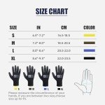HLDD HANDLANDY PU Coated Safety Work Gloves 12 Pairs
