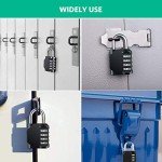 4-Digit Combination Padlock - Keyless, Black, 8.9 cm