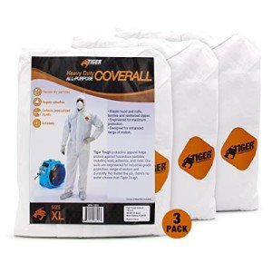 Tiger Tough Heavy Duty White Safety Coveralls - 3-Pack