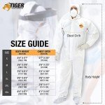 Tiger Tough Heavy Duty White Safety Coveralls - 3-Pack