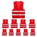 10-Pack Reflective Safety Vests for Outdoor Use