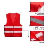 10-Pack Reflective Safety Vests for Outdoor Use