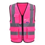 Pink Reflective Safety Vest for Women, Medium