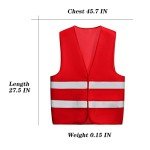 10-Pack Reflective Safety Vests for Outdoor Use