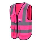 Pink Reflective Safety Vest for Women, Medium