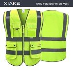 XIAKE High Visibility Reflective Safety Vest, XX-Large