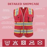 High Visibility Reflective Safety Vest with Pockets