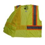 Radians Green Self-Extinguishing Safety Vest, X-Large