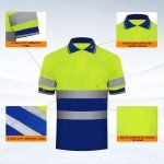 High Visibility Moisture-Wicking Safety Polo Shirt