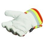 Hi-Vis Goatskin Gloves with Fleece Lining - 2XL