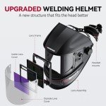 ARCCAPTAIN Auto Darkening Welding Helmet with Large Screen