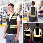 High Visibility Reflective Safety Vest - 3 Pack