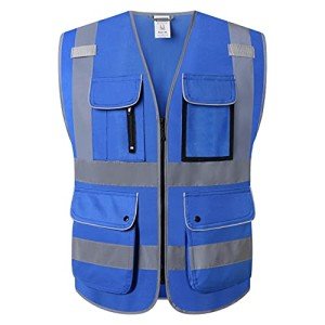 HATAUNKI Class 2 Safety Vest with 9 Pockets