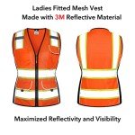 High Visibility Women's Safety Vest with Pockets