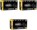 Raven Powder-Free Nitrile Gloves, Medium, Black