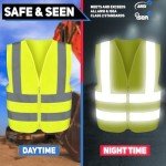 Neiko High Visibility Safety Vest, XX-Large, Yellow