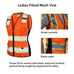 High Visibility Women's Safety Vest with Pockets