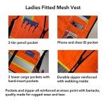 High Visibility Women's Safety Vest with Pockets