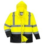 Hi-Vis Waterproof Contrast Rain Jacket - X-Large
