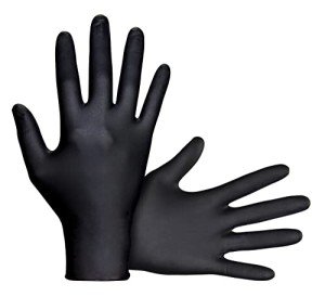 Raven SAS66518 Black Nitrile Safety Gloves, Large