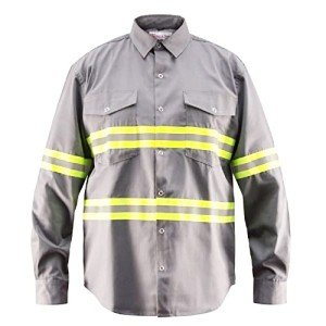 Hi-Vis Reflective Long Sleeve Safety Work Shirt